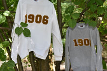 Load image into Gallery viewer, Alpha - Chenille 1906 Sweatshirt (White &amp; Gold)